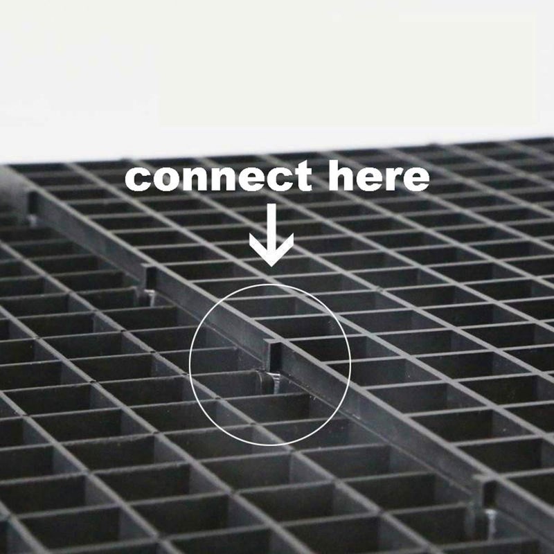 Chneeu 4 Pcs Aquarium Divider Tray Plastic Grid Aquarium Egg Crate Light Diffuser, Fish Tank Divider Filter Bottom Isolation with 8 Pcs Sucker Clip(Black) - Image 4